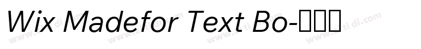 Wix Madefor Text Bo字体转换